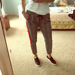 David Lerner houndstooth stripe jogger for Evereve